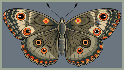 Gray Buckeye butterfly  collection eyespots 