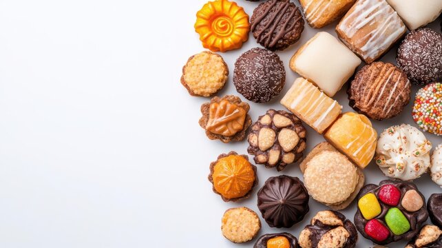 Diwali sweets, assorted laddoos and barfis, 3D illustration