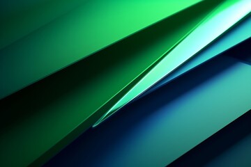 Obraz premium Abstract Geometric Green and Blue Background Design