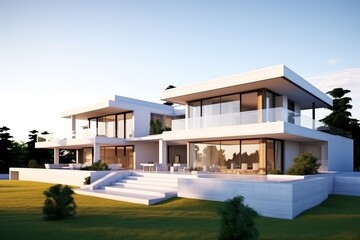 Fototapeta premium Modern Luxury Villa with Stunning Exterior Design
