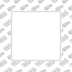 food and beverage frame in doodle style frame background