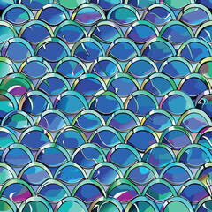 Fish scale seamless vector pattern for backgrounds, mermaid themes, aquatic prints, and textile design