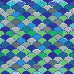 Fish scale seamless vector pattern for backgrounds, mermaid themes, aquatic prints, and textile design