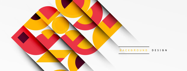 Modern geometrical abstract background - circles. Business or technology presentation design