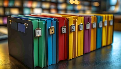 the concept of efficient document management with an image featuring neatly arranged files and folders, Efficient Document Organization, Documents, Workflow, Paper, 