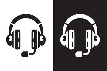 Headphones Icon Silhouette Illustration