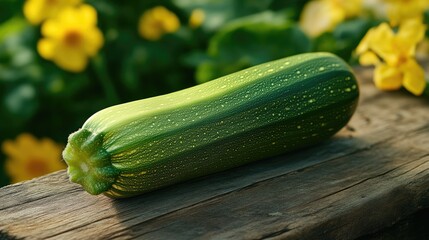Freshly Harvested Zucchini from Organic Farm