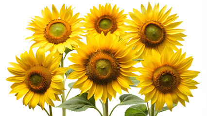 Obraz premium sunflowers on white background