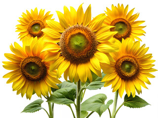 Obraz premium sunflower isolated on white background