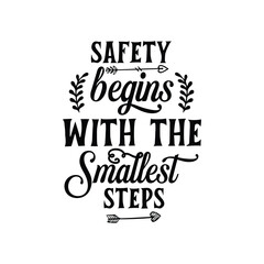 baby Safety month typography t shirt design  . Suitable for t- shirt design, greeting card, poster and banner, 