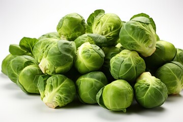 Fototapeta premium Fresh Green Tomatillos with Cilantro on White Background