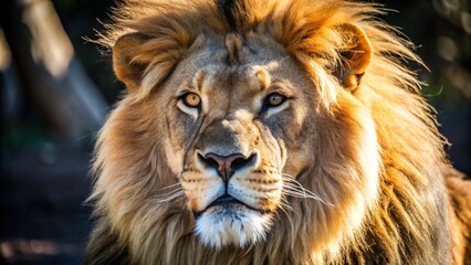 close up of a lion