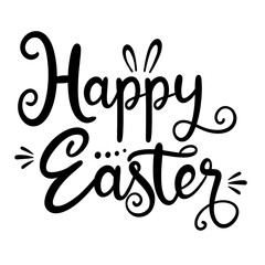 Fototapeta premium Happy Easter SVG | Cute Easter Bunny | Easter Bunny Svg | Kids Easter Svg | Easter Shirt Svg | Bunny Svg