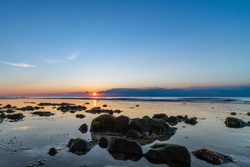 colourful , bright sunsets at the beach , minnis bay,birchinton , kent