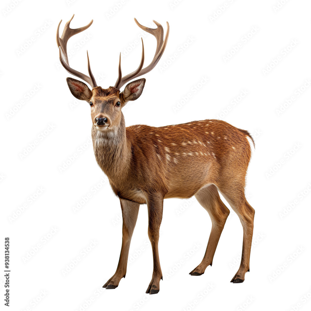 Wall mural deer isolated on white background