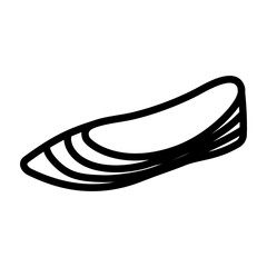 Traditional Indian Footwear (Jutti) Vector Line Icon Design