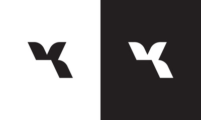 KV logo, monogram unique logo, black and white logo, premium elegant logo, letter KV Vector minimalist
