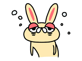 眠いうさぎ