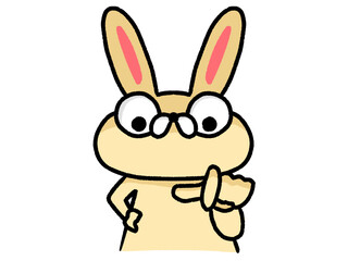 指摘するうさぎ