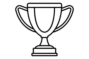 Continuous Single Line Trophy Cup Drawing - Vector Illustration, SVG Files, Cricut & Silhouette Cut Files, Clipart, T-Shirt Graphics