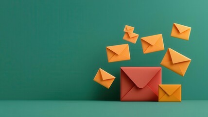 Automated email reminders and alerts, task tracking system, digital communication, 3D illustration