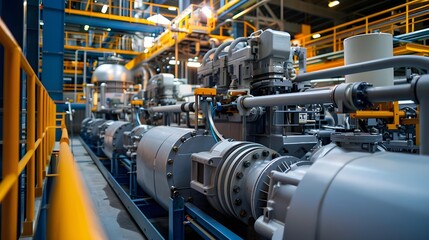 The synchronization of multiple turbines in a natural gas power plant 