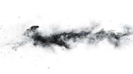 Dust Cloud: A swirling dust cloud, with fine particles suspended mid-air, creating a subtle texture on a white background.
