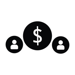 Money exchange, currency exchange, cash exchange icon