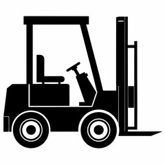 Forklift Black silhouette