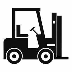 Forklift Black silhouette