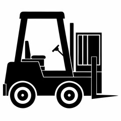 Forklift Black silhouette