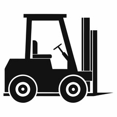 Forklift Black silhouette