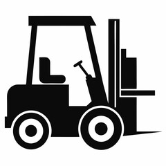 Forklift Black silhouette