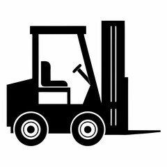 Forklift Black silhouette