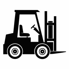 Forklift Black silhouette
