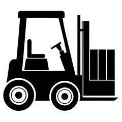 Forklift Black silhouette