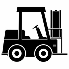 Forklift Black silhouette