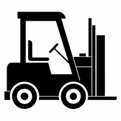 Forklift Black silhouette