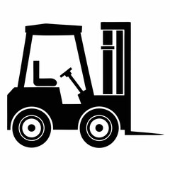 Forklift Black silhouette