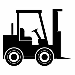 Forklift Black silhouette