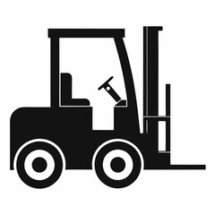 Forklift Black silhouette
