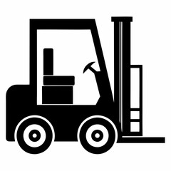 Forklift Black silhouette