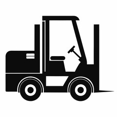 Forklift Black silhouette