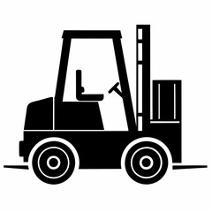Forklift Black silhouette