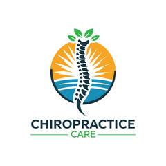 Chiropractic logo vector, spine health care, spine care, chiropractic symbol vector logo design, Human spine symbol , backpain relief, bone care