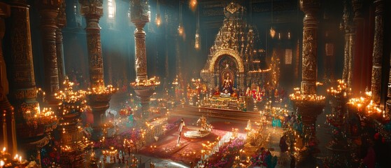 Obraz premium Vajra Ceremonial Hall Buddhism Religion Spiritual Symbol