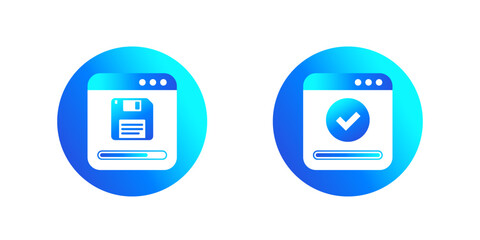 backup or copy files icons with a floppy disk