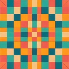 Classic Retro Checkerboard Pattern Illustration