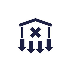 decommissioning icon with a house