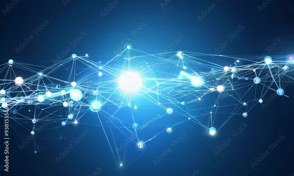 Poster network connection structure. data science. connecting points and lines. abstract technology backgro
